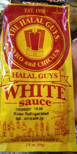 The Halal Guys white sauce