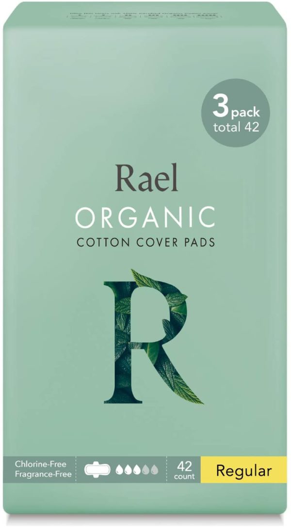 Rael Pads for Women, Organic Cotton Cover Pads