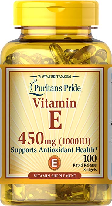 ビタミンE　Puritan's Pride Vitamin E 1000 IU Softgels, 100 Rapid Release Softgels