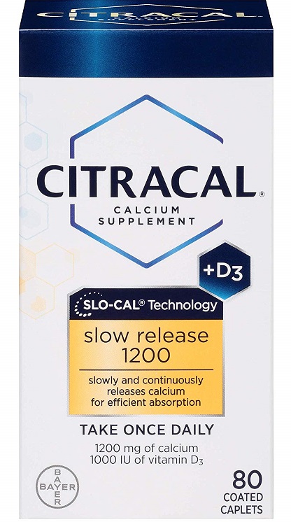 カルシウム　Citracal with Calcium D Slow Release 1200, 80-Count