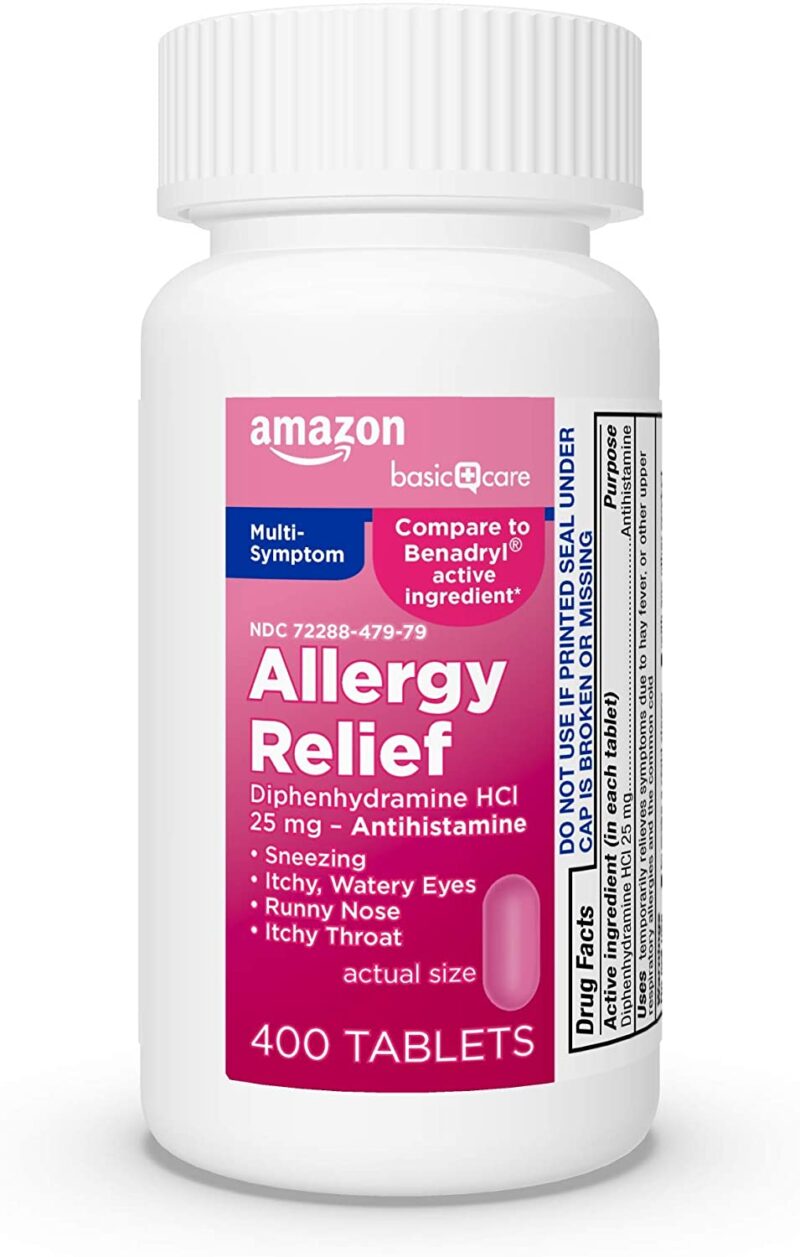 Amazon Basic Care Allergy Relief Diphenhydramine HCl 25 mg