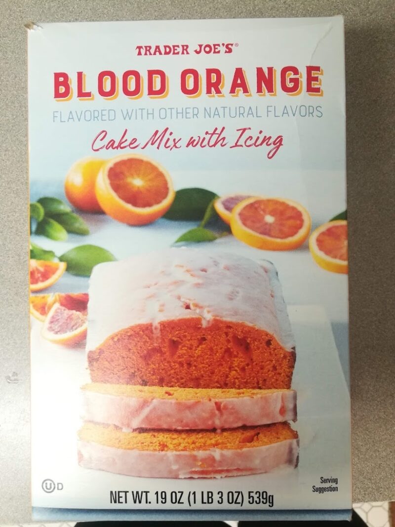 Blood orange cake mix with icing
