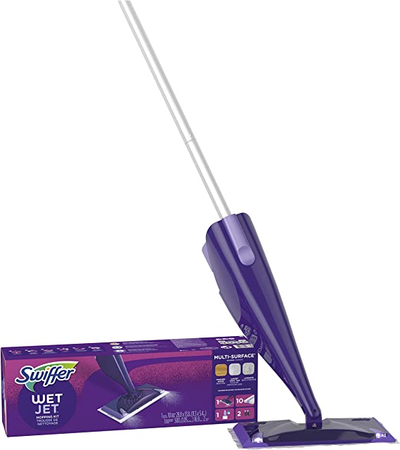 Swiffer WetJet Hardwood and Floor Spray Mop Cleaner Starter Kit, Includes