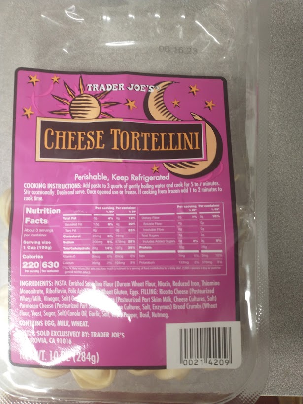 Cheese tortellini