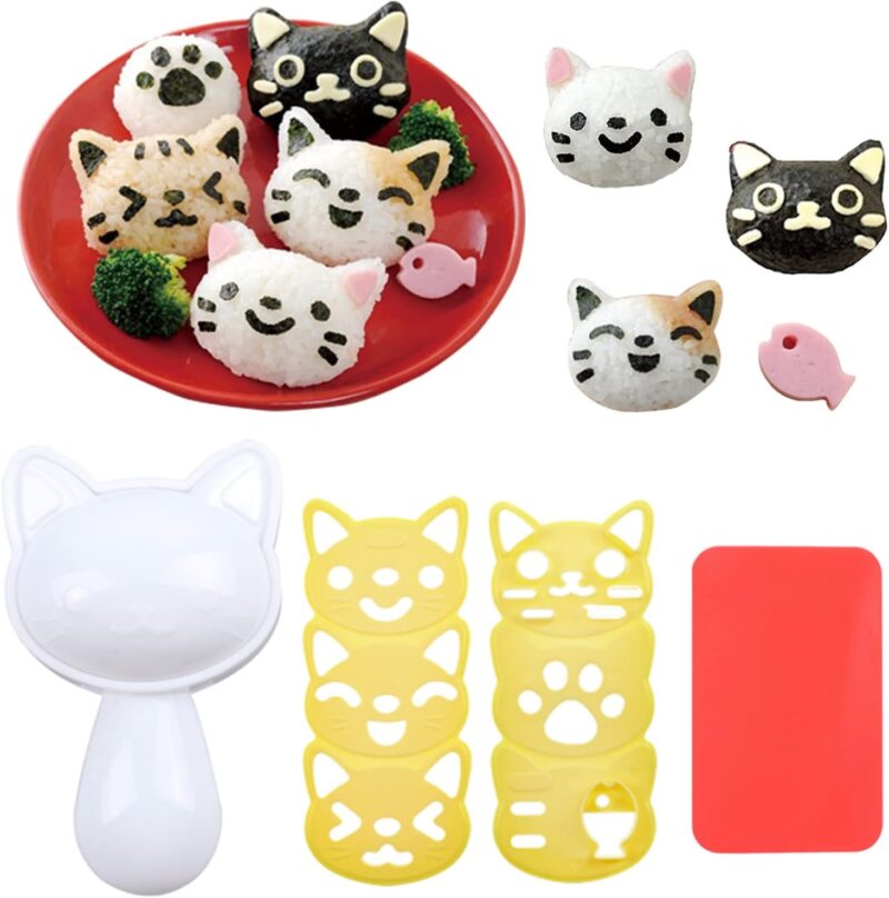Rice Ball Mold Cat Kitten Sushi Mold Animal Onigiri Mold DIY Kitchen Tools