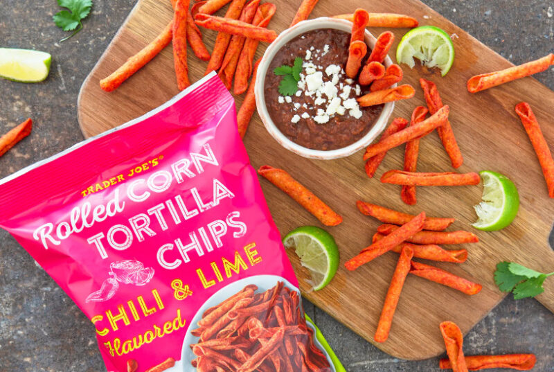 Chili & Lime Flavored　Rolled Corn Tortilla Chips
