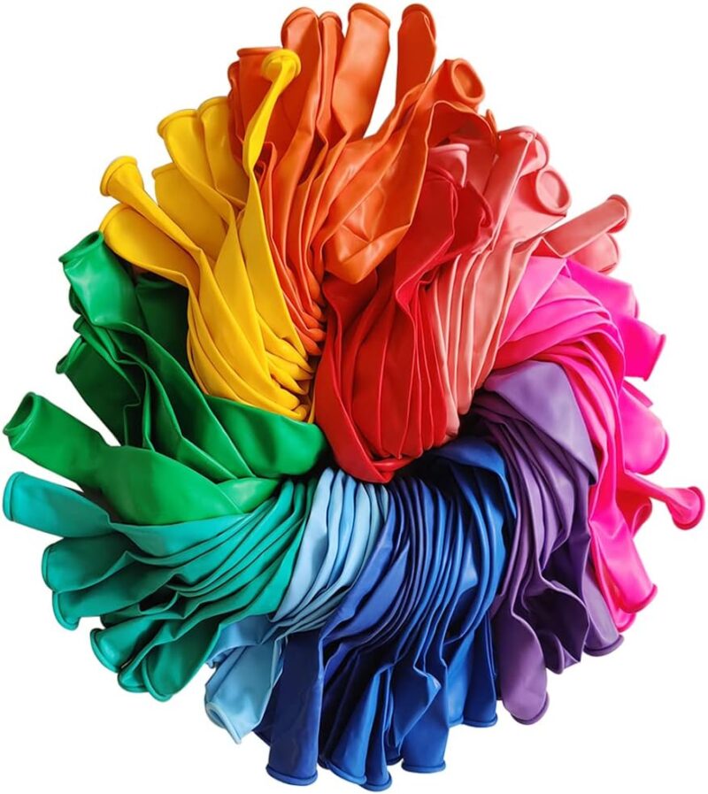  Runch 100pcs Latex Balloons, 12inch Multicolor to Celebrate Latex Balloons